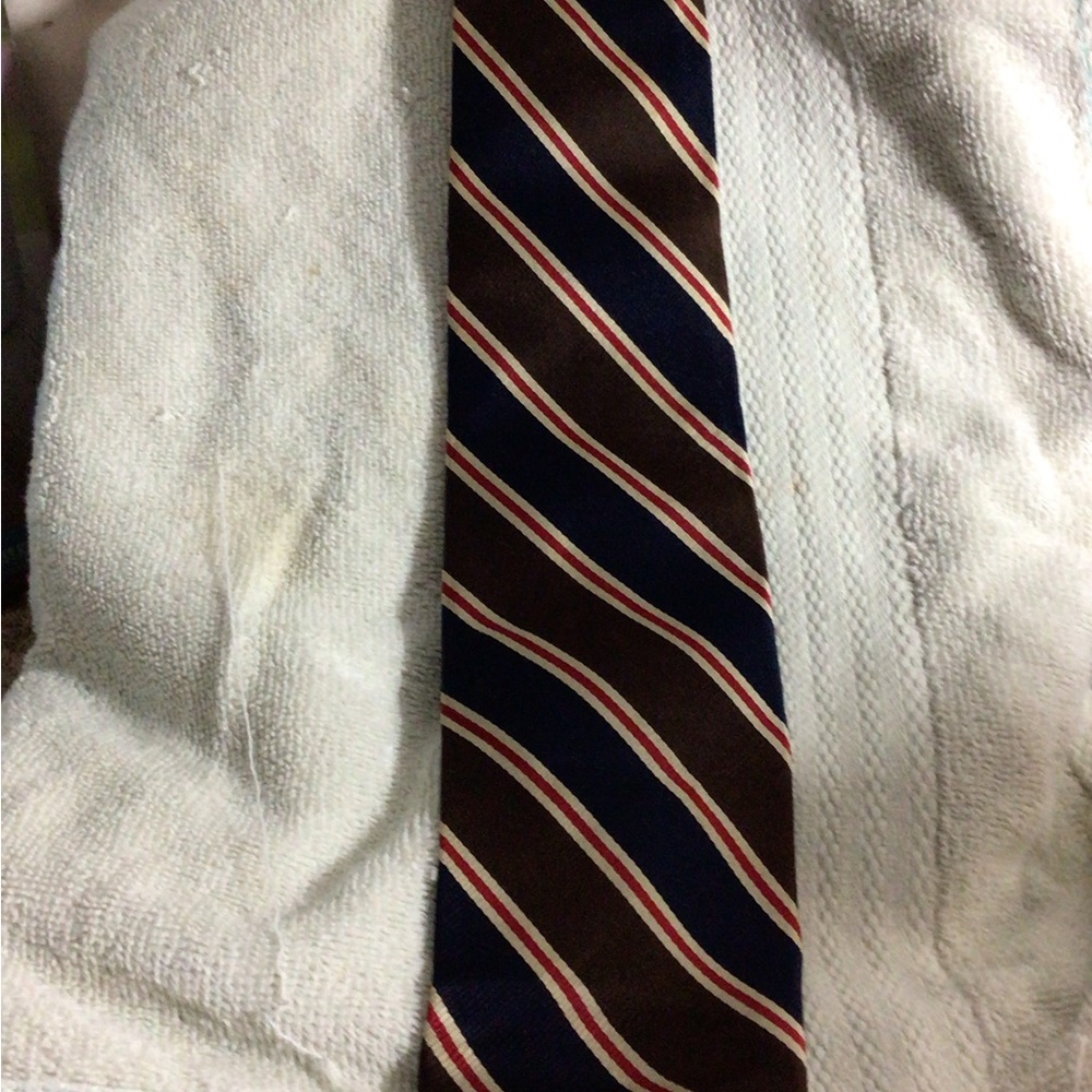 Striped Brown and Navy Men's Tie